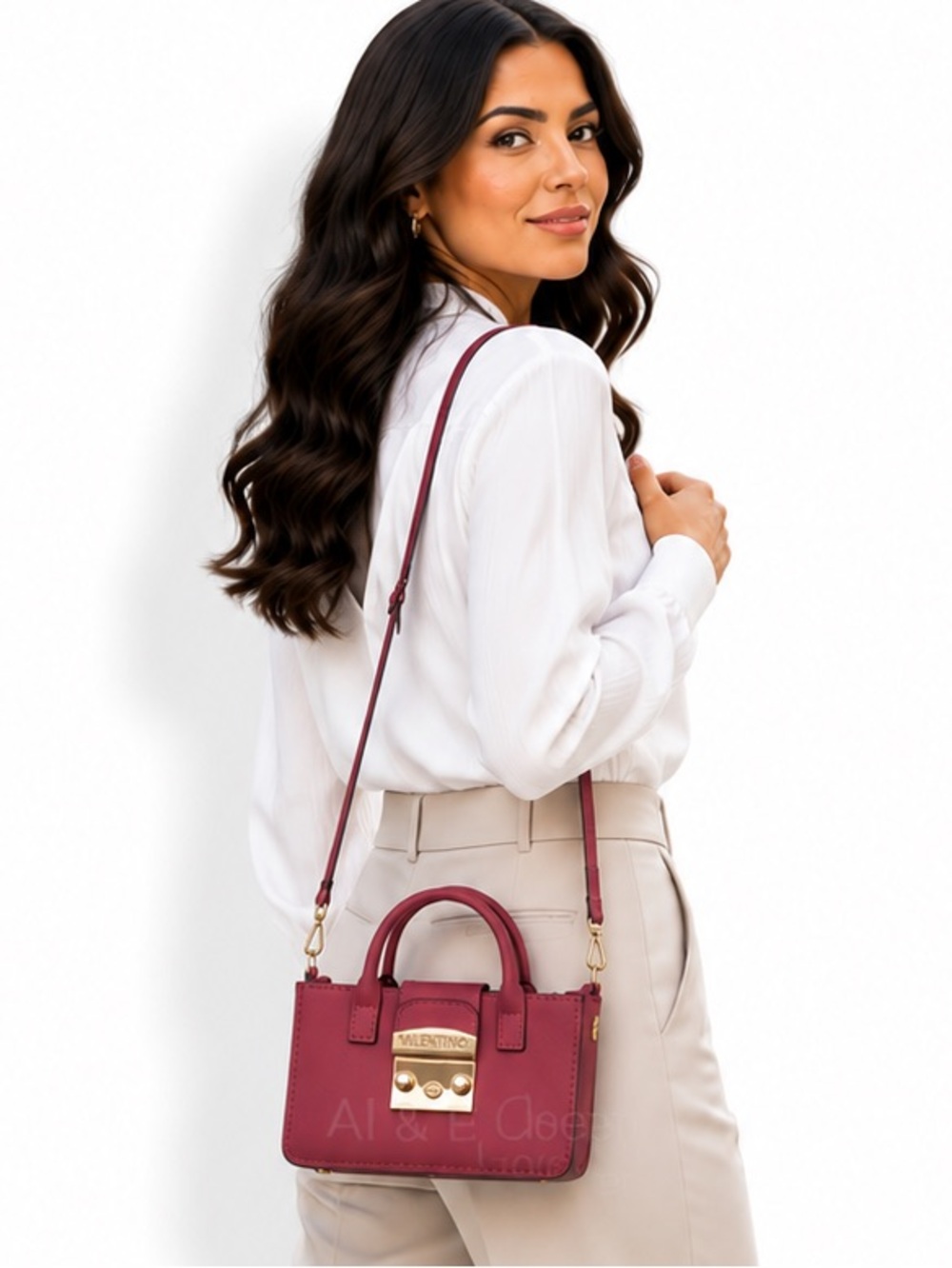 Valentino by Mario Valentino Poppy Bonbonniere Mini Leather Satchel Crossbody